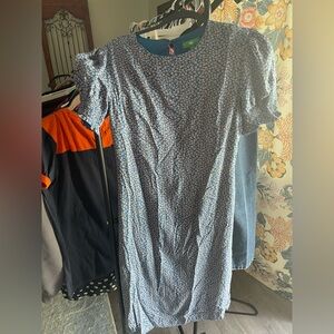 Dip Navy and Peach Floral Dress